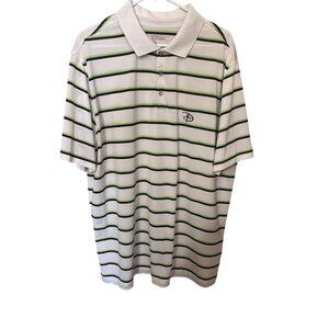 Nike Golf Tour / DisneyWorld  Performance Polo Shirt XXL White Green Striped